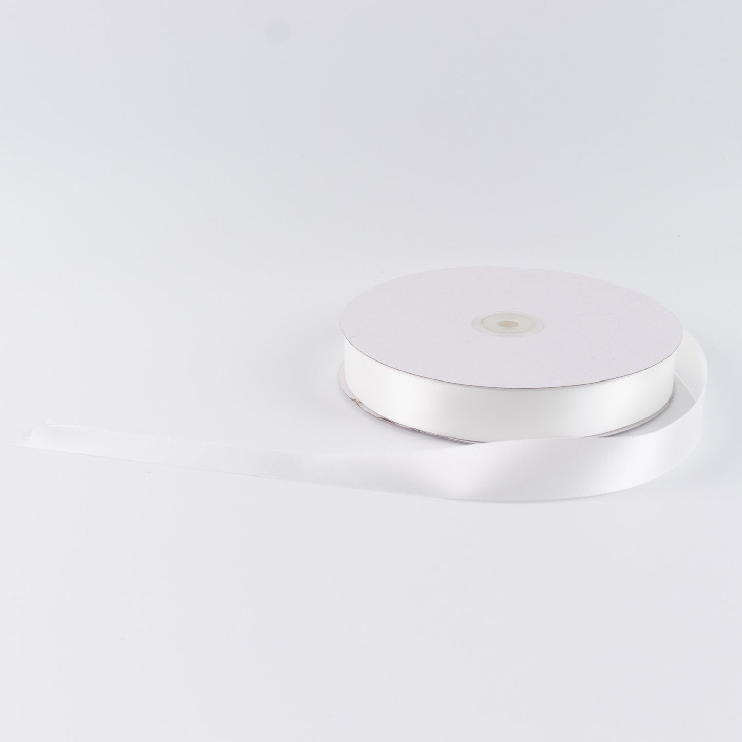 Single Face Satin Ribbon Roll White 1" x 100 Yards Decorative Craft Ribbon