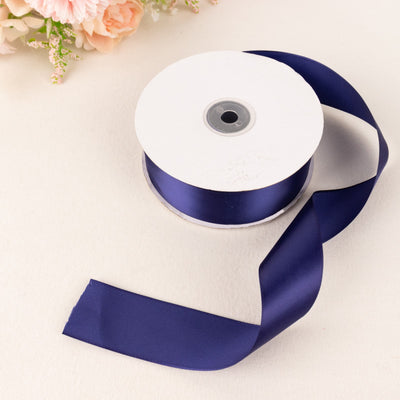 Elegant Finish with Navy Blue Satin Ribbon