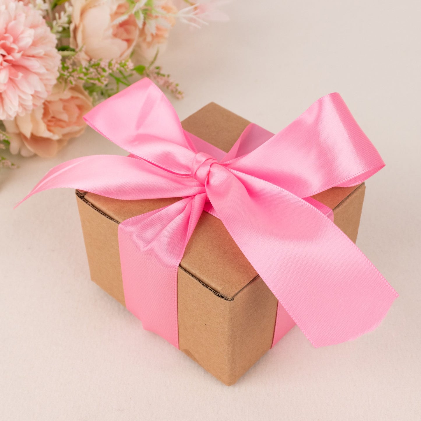 DIY 1.5 Inch Pink Satin Ribbon 50 Yards 