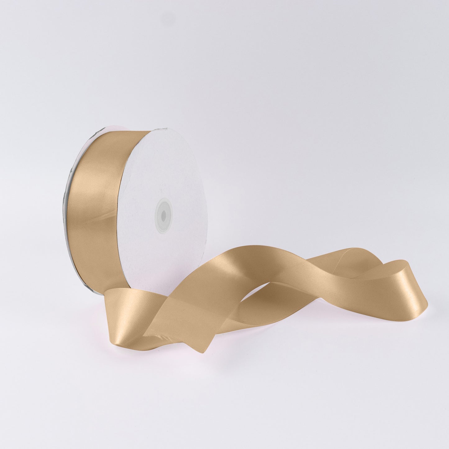 Single Face Satin Ribbon Roll Champagne 2" x 100 Yards Decorative Craft Ribbon