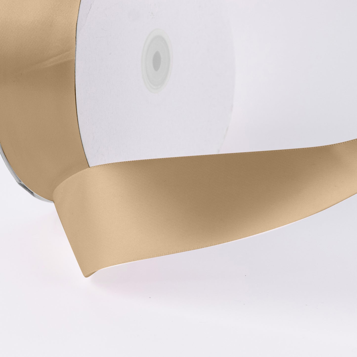 Single Face Satin Ribbon Roll Champagne 2" x 100 Yards Decorative Craft Ribbon