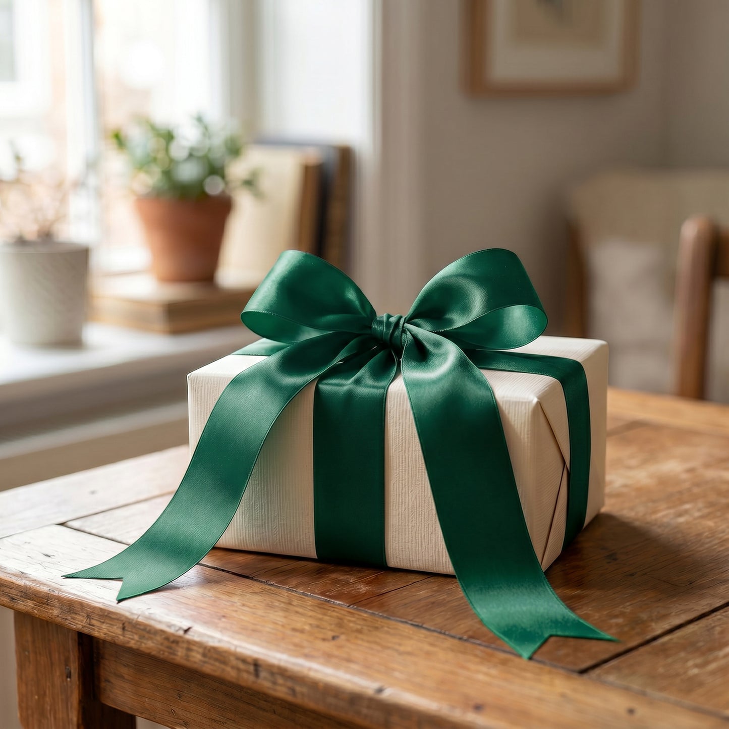 Single Face Satin Ribbon Roll Hunter Emerald Green 2" x 100 Yards Decorative Craft Ribbon