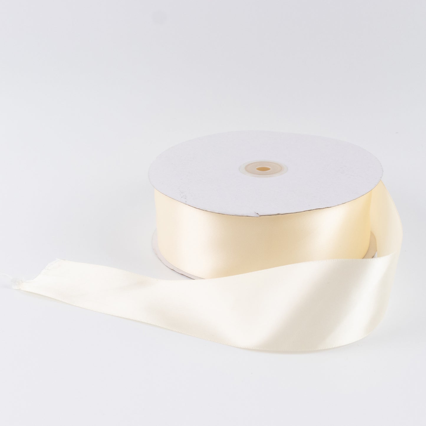 Single Face Satin Ribbon Roll Ivory 2" x 100 Yards Decorative Craft Ribbon