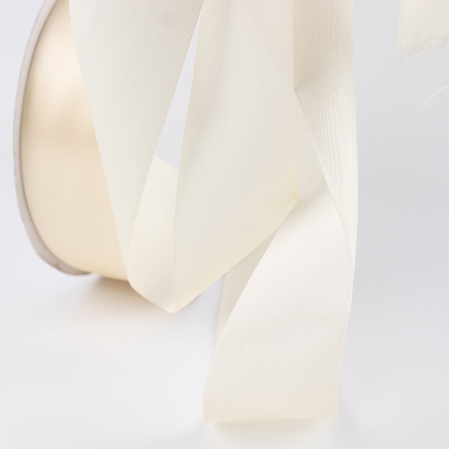 Single Face Satin Ribbon Roll Ivory 2" x 100 Yards Decorative Craft Ribbon