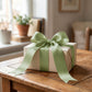 Single Face Satin Ribbon Roll Sage Green 2" x 100 Yards Decorative Craft Ribbon