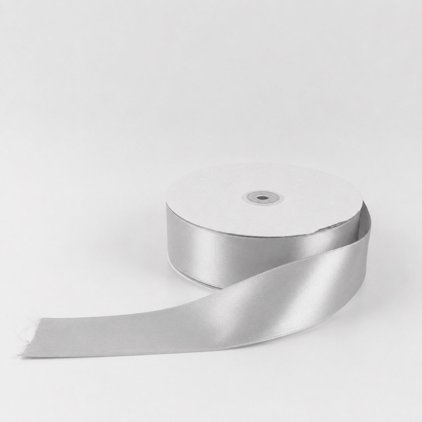 Single Face Satin Ribbon Roll Silver 2" x 100 Yards Decorative Craft Ribbon