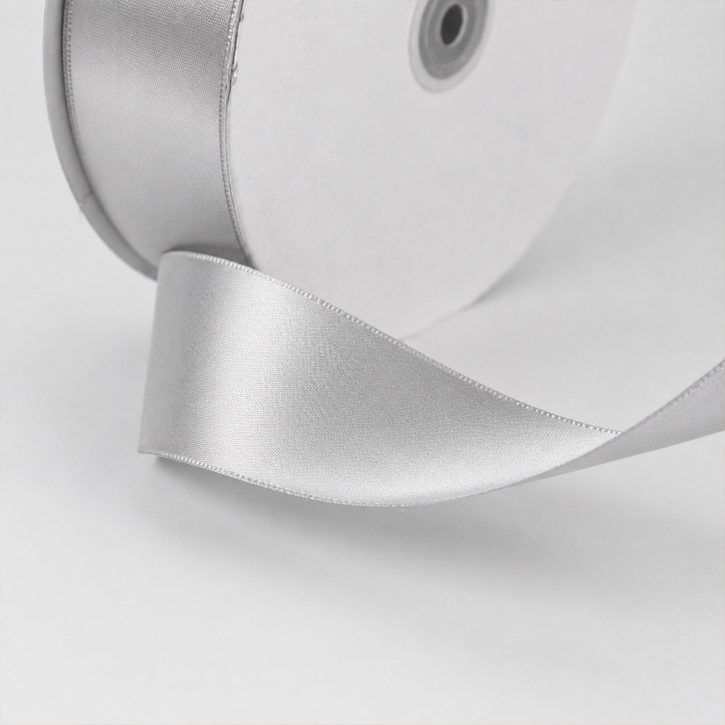 Single Face Satin Ribbon Roll Silver 2" x 100 Yards Decorative Craft Ribbon