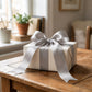 Single Face Satin Ribbon Roll Silver 2" x 100 Yards Decorative Craft Ribbon