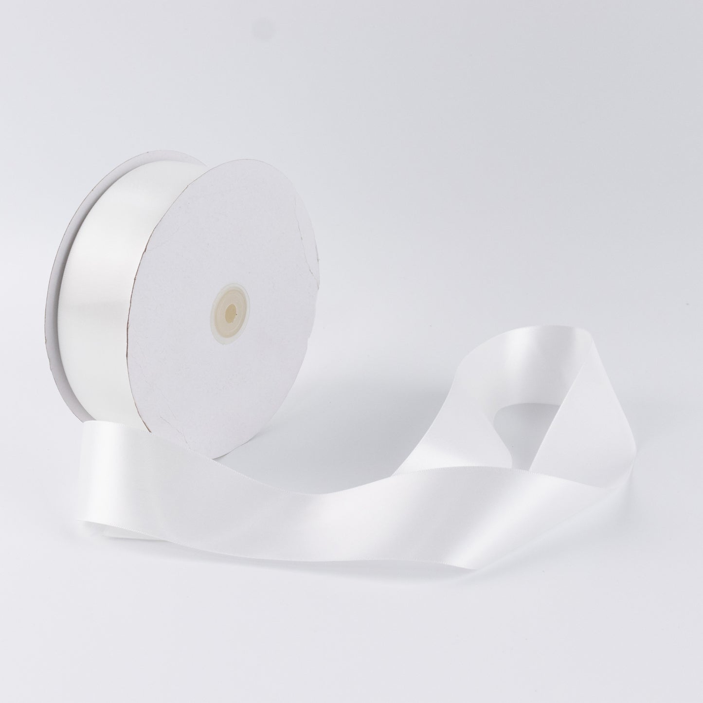 Single Face Satin Ribbon Roll White 2" x 100 Yards Decorative Craft Ribbon