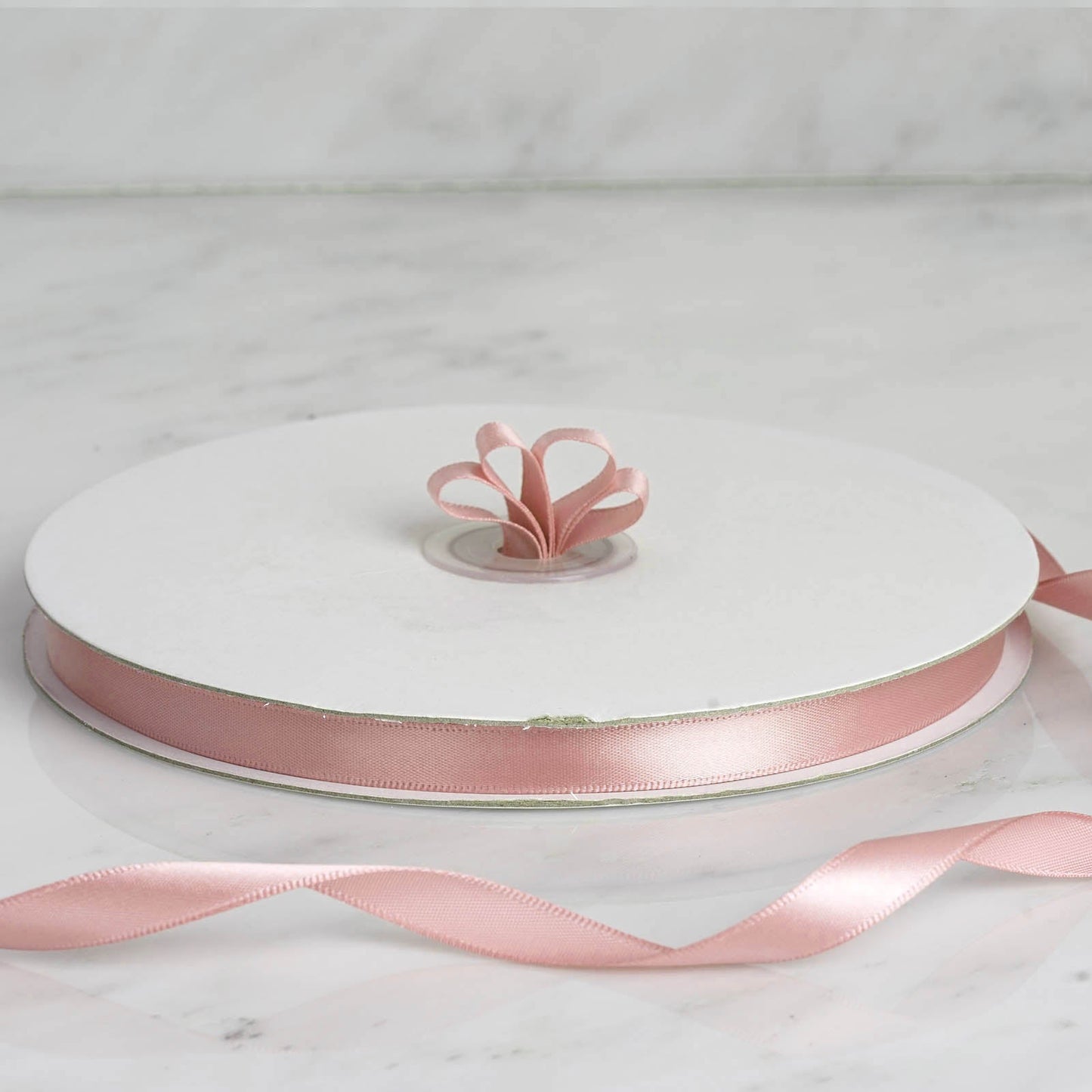 100 Yard Satin Ribbon In Rose Gold Blush 3 By 8 Inch