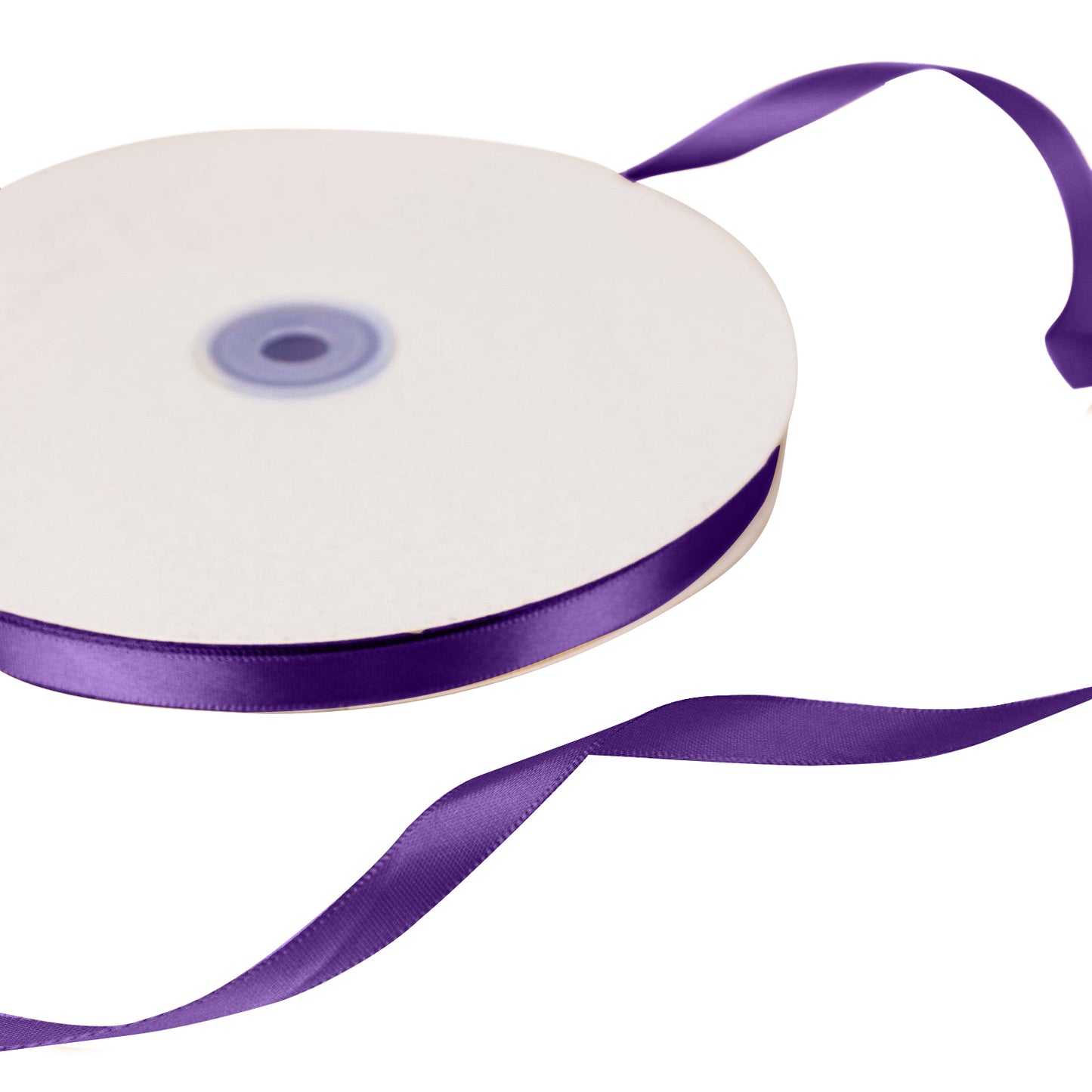 100 Yards 3/8" Purple Single Face Decorative Satin Ribbon
