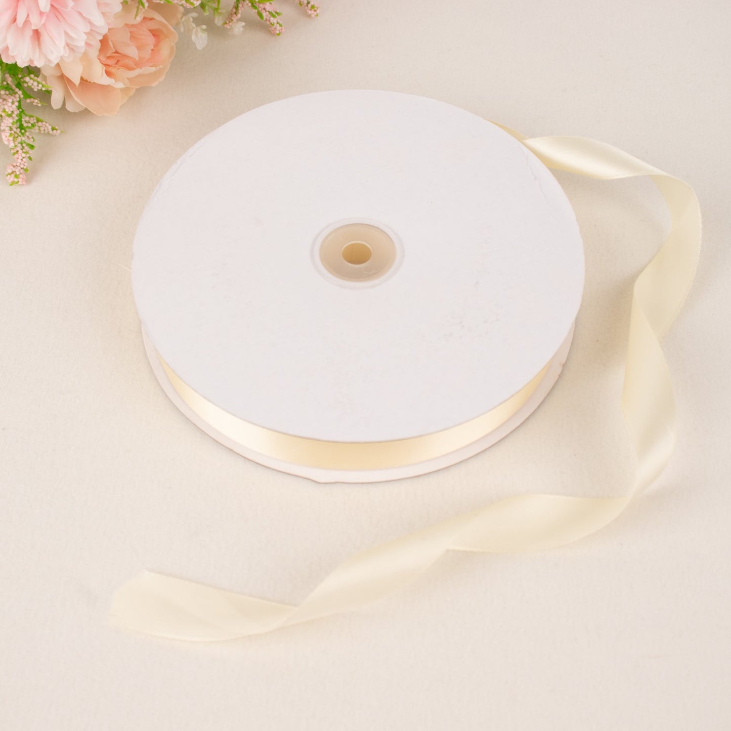 Ivory Decorative Satin Ribbon 100 Yards 7 Inch By 8 Inch