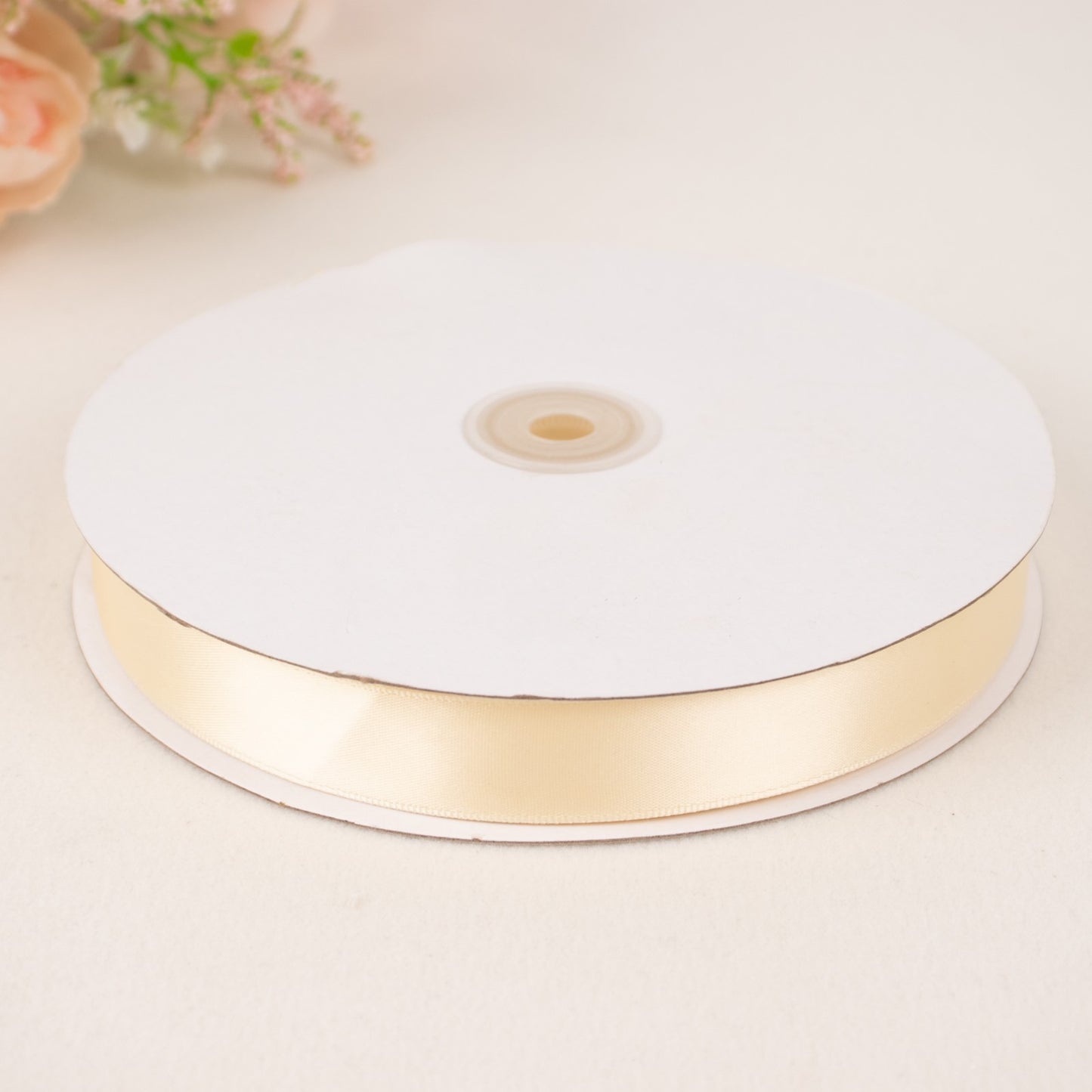 Ivory Decorative Satin Ribbon 100 Yards 7 Inch By 8 Inch