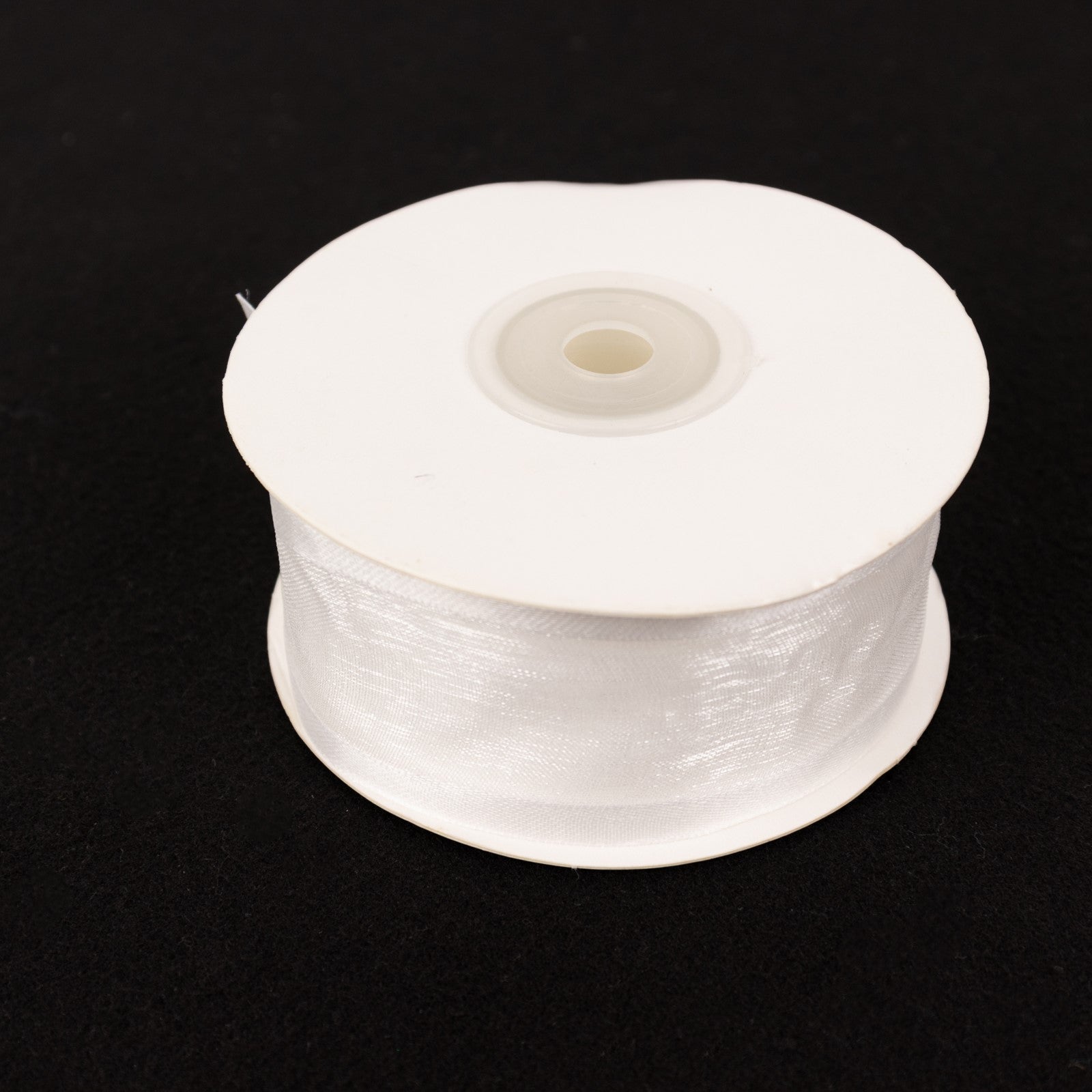 White Sheer Organza Ribbon With Satin Edge 25 Yards 1.5 Inch