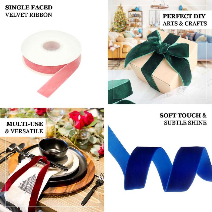 Hunter Emerald Green Velvet Ribbon Spool for DIY Crafts