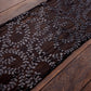 12"x108" Sparkly Black Leaf Vine Sequin Tulle Table Runner