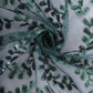 12"x108" Sparkly Hunter Emerald Green Leaf Vine Sequin Tulle Table Runner