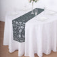 12"x108" Sparkly Hunter Emerald Green Leaf Vine Sequin Tulle Table Runner