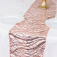 12"x108" Blush Wave Embroidered Sequins Table Runner