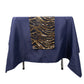 12"x108" Black Gold Wave Embroidered Sequins Table Runner