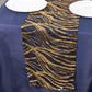 12"x108" Black Gold Wave Embroidered Sequins Table Runner