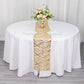 12"x108" Champagne Wave Embroidered Sequins Table Runner