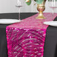 12"x108" Fuchsia Silver Wave Embroidered Sequins Table Runner