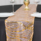 12"x108" Rose Gold Wave Embroidered Gold Sequins Table Runner