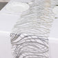 12"x108" Silver Wave Embroidered Sequins Table Runner