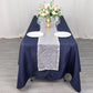 12"x108" Silver Wave Embroidered Sequins Table Runner