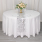 12"x108" Silver Wave Embroidered Sequins Table Runner