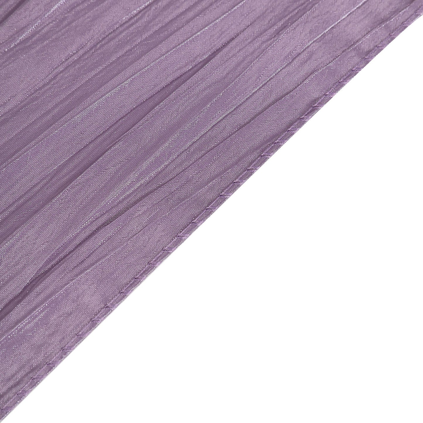 Accordion Crinkle Taffeta Fabric 12 Inch x 108 Inch Table Runner in Violet Amethyst Color