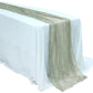 Gauze Cheesecloth Table Runner in Dusty Sage Green 10 Feet