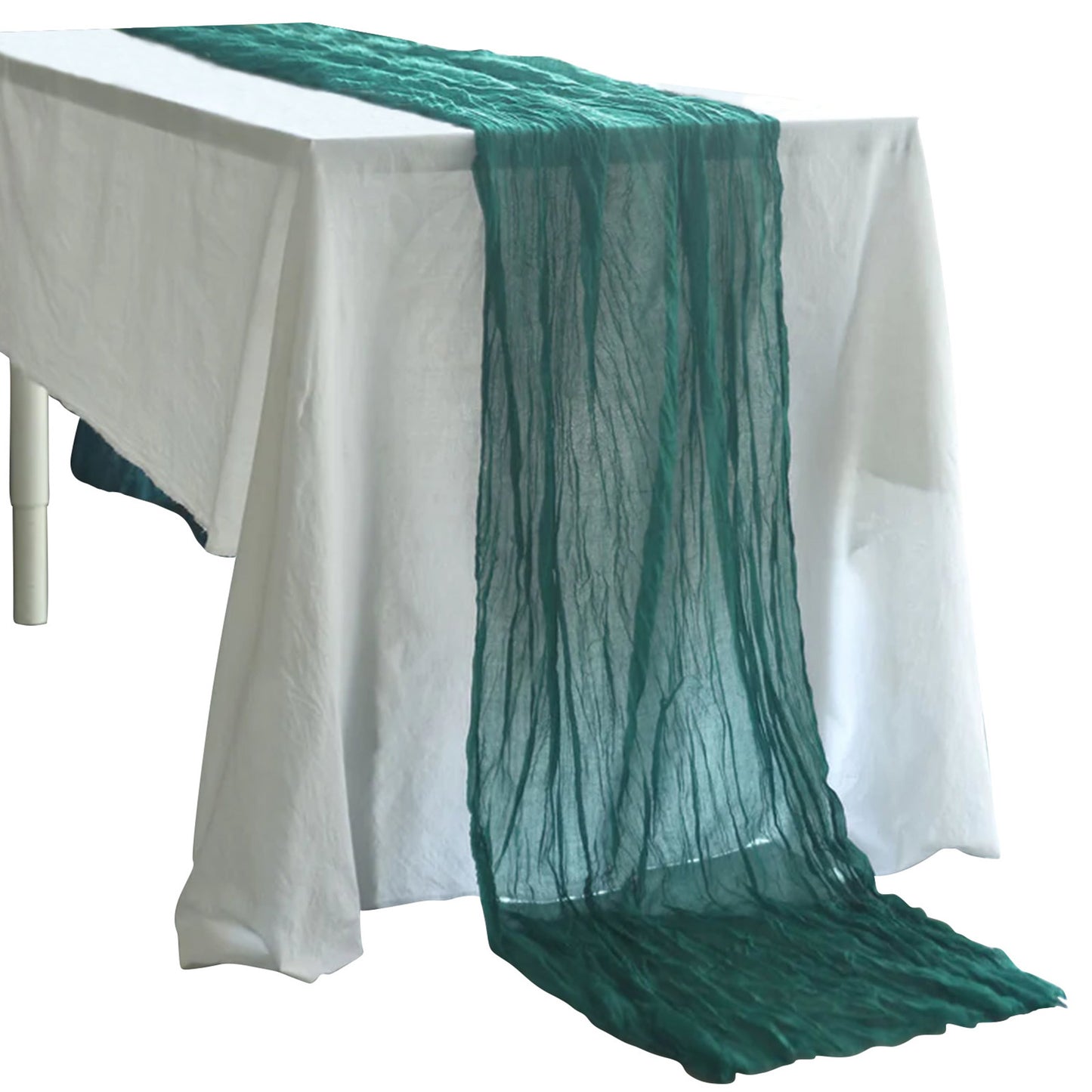 10 Feet Cheesecloth Hunter Emerald Green Cheesecloth Table Runner