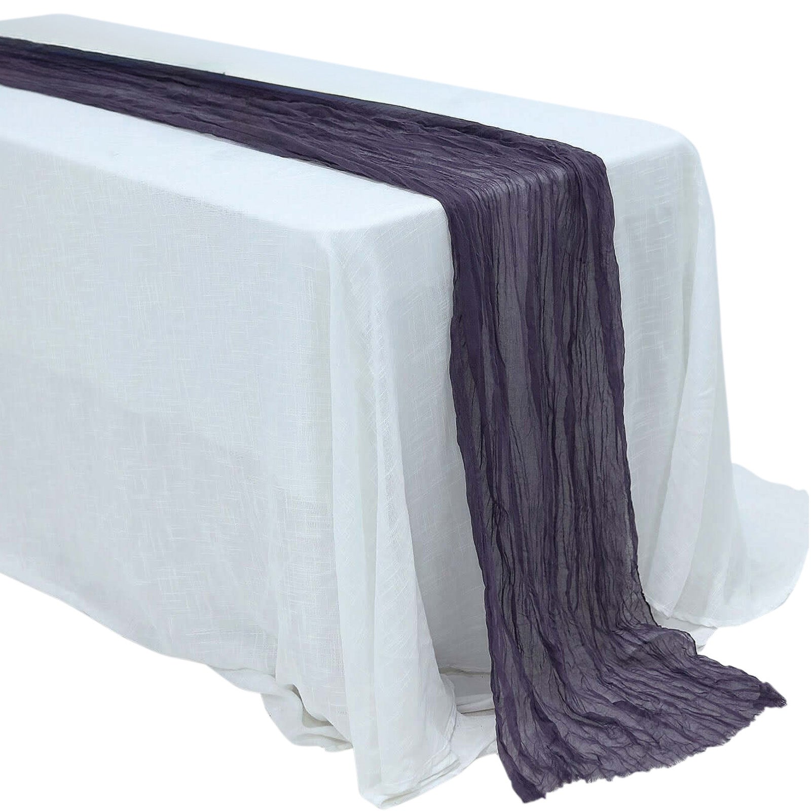 Gauze Cheesecloth Table Runner in Purple Color 10 Feet