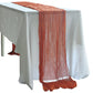 Terracotta Cheesecloth Table Runner 10 Feet