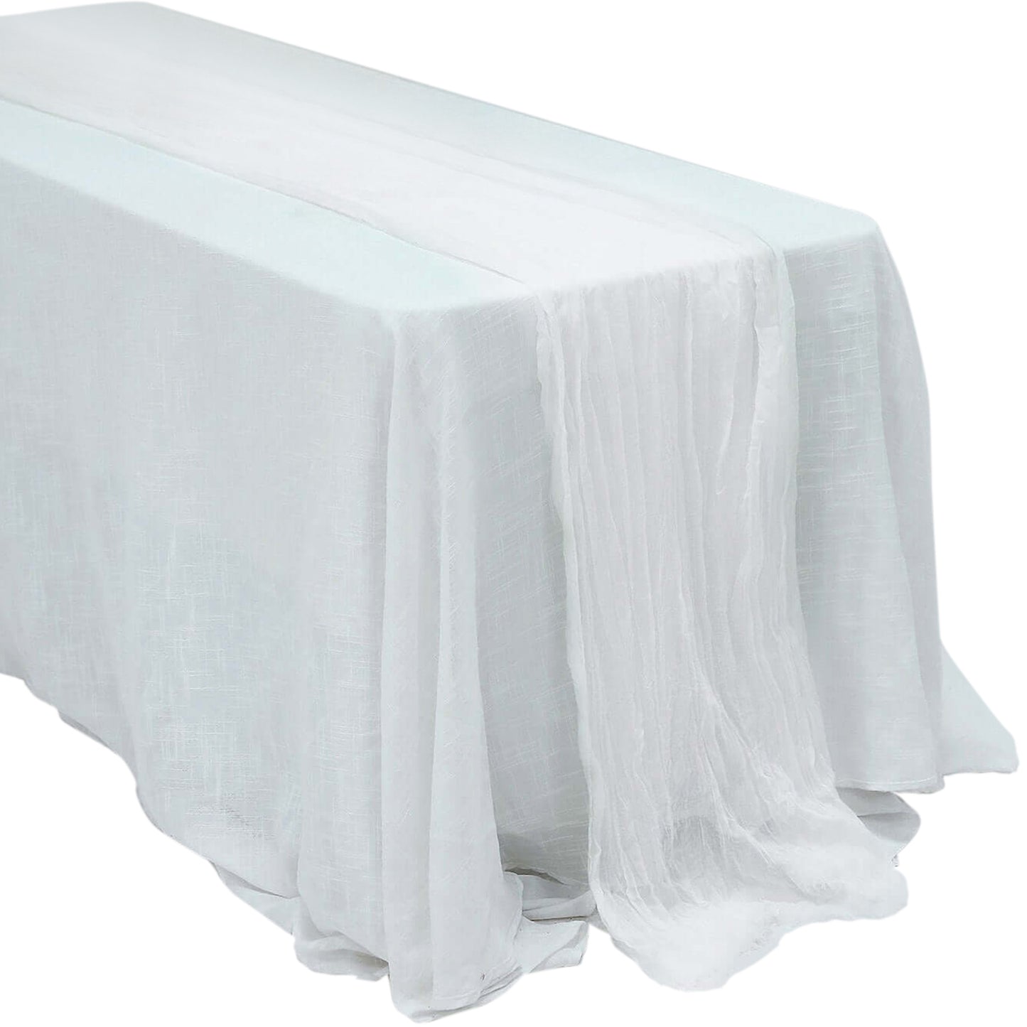 White Color Gauze Cheesecloth Table Runner 10 Feet