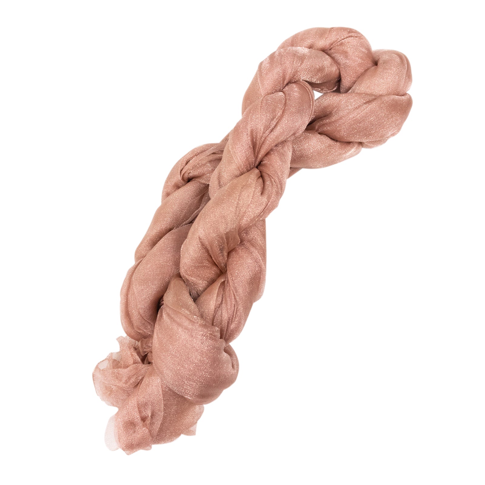 9ft Dusty Rose Sheer Crinkled Organza Table Runner #whtbkgd