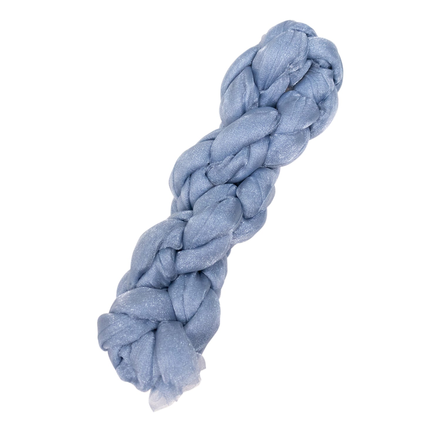 9ft Dusty Blue Sheer Crinkled Organza Table Runner #whtbkgd
