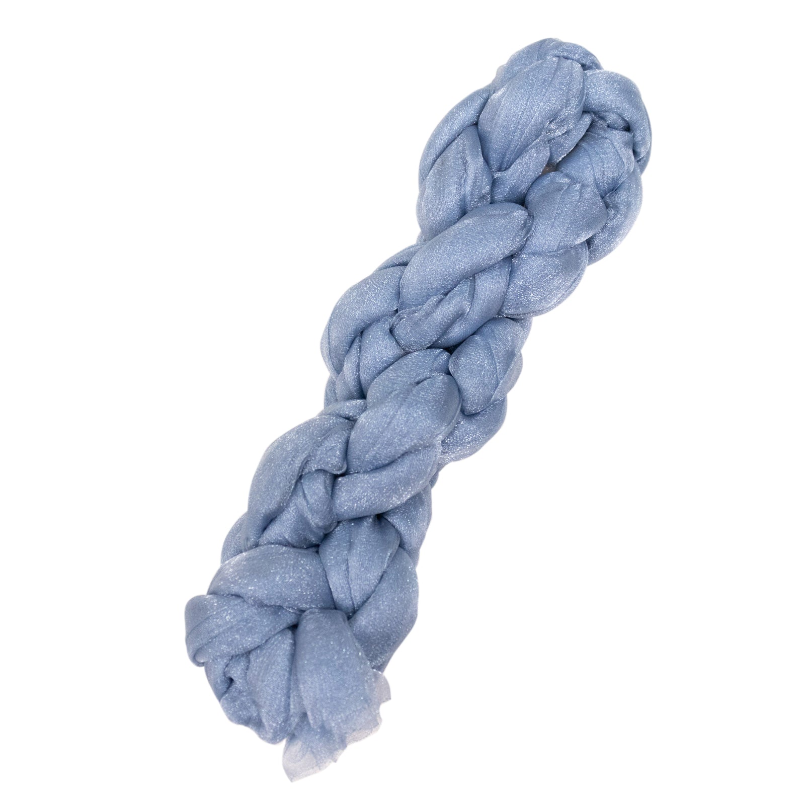 9ft Dusty Blue Sheer Crinkled Organza Table Runner #whtbkgd