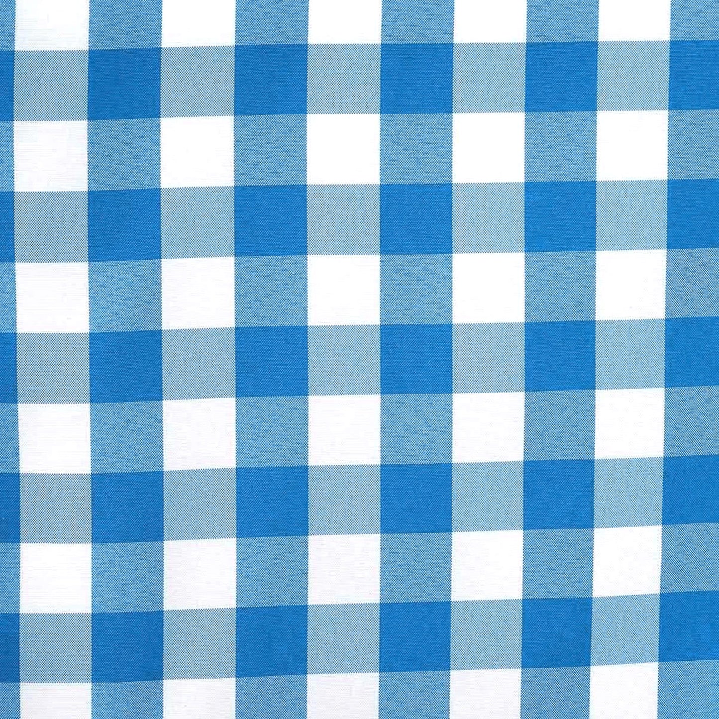 Blue and white checkered table runner in a buffalo plaid design. #whtbkgd