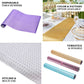 Gold sequin print disposable table runner for elegant table settings.
