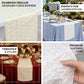 Jacquard Table Runner Ivory, 12"x108" - Diamond Trellis with Gold Accent Dots