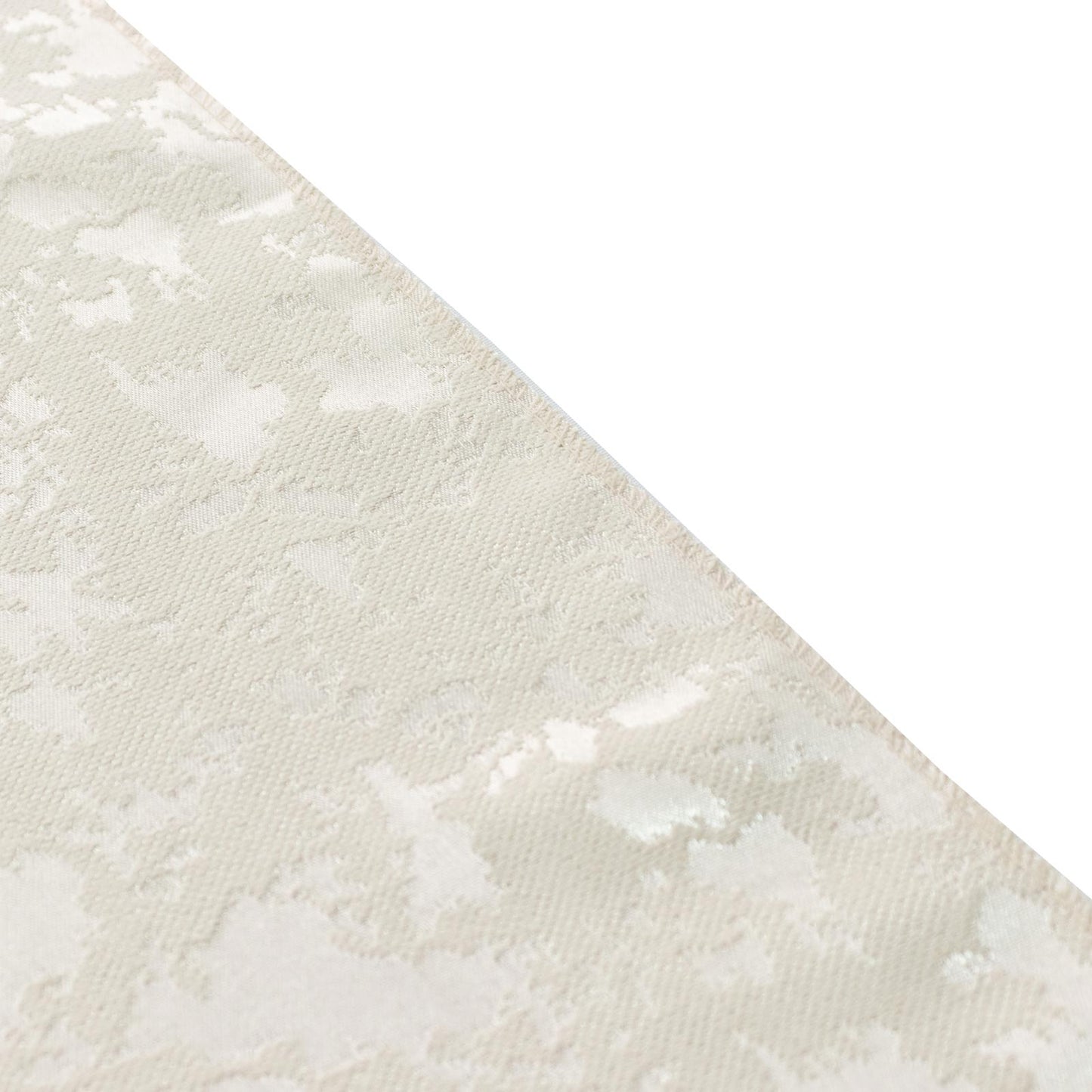 Jacquard Table Runner Beige, 12"x108" - Abstract Watercolor Pattern