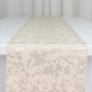 Jacquard Table Runner Beige, 12"x108" - Abstract Watercolor Pattern