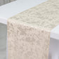 Jacquard Table Runner Beige, 12"x108" - Abstract Watercolor Pattern