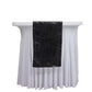 Jacquard Table Runner Black, 12"x108" - Abstract Watercolor Pattern