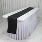 Jacquard Table Runner Black, 12"x108" - Abstract Watercolor Pattern