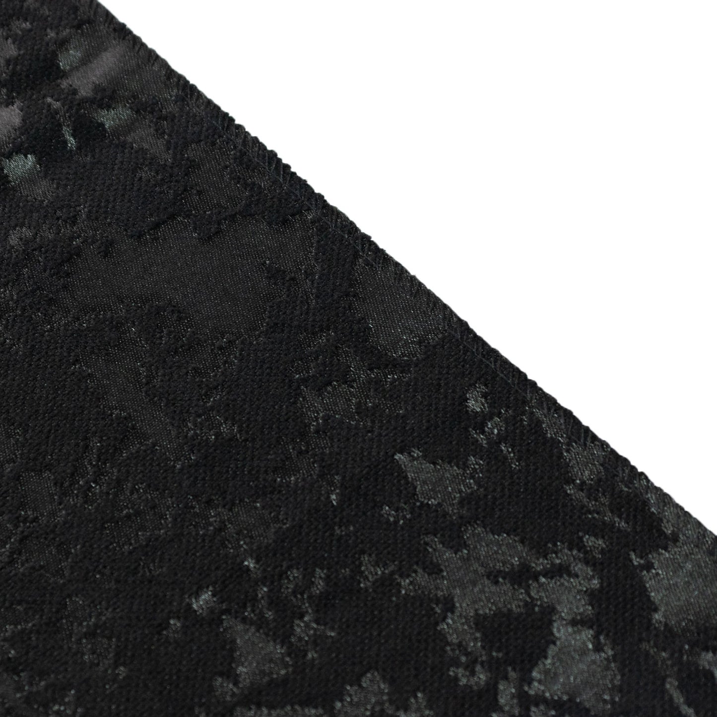 Jacquard Table Runner Black, 12"x108" - Abstract Watercolor Pattern