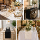 Modern abstract watercolor jacquard table runner for weddings, holiday gatherings, banquets, and din